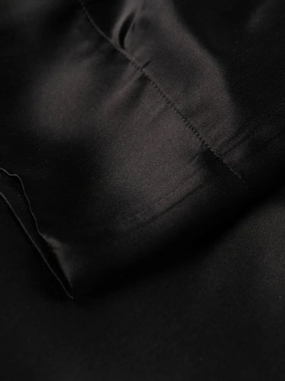 hooded silk-satin gown