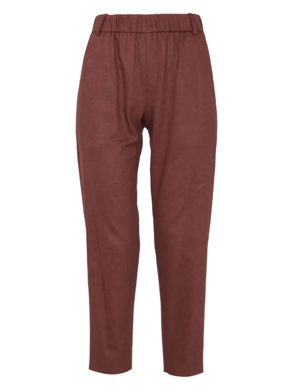elastic-waistband pocket trousers