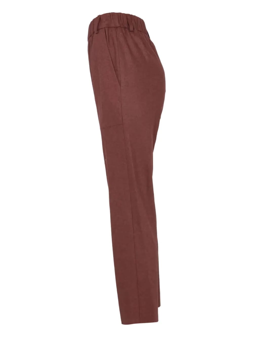 elastic-waistband pocket trousers