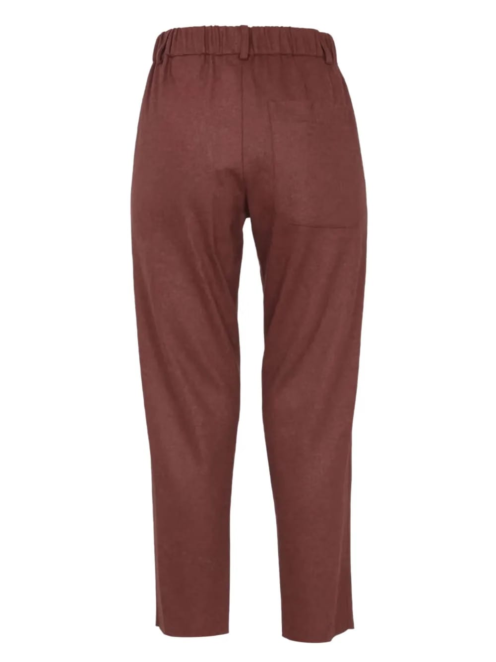 elastic-waistband pocket trousers