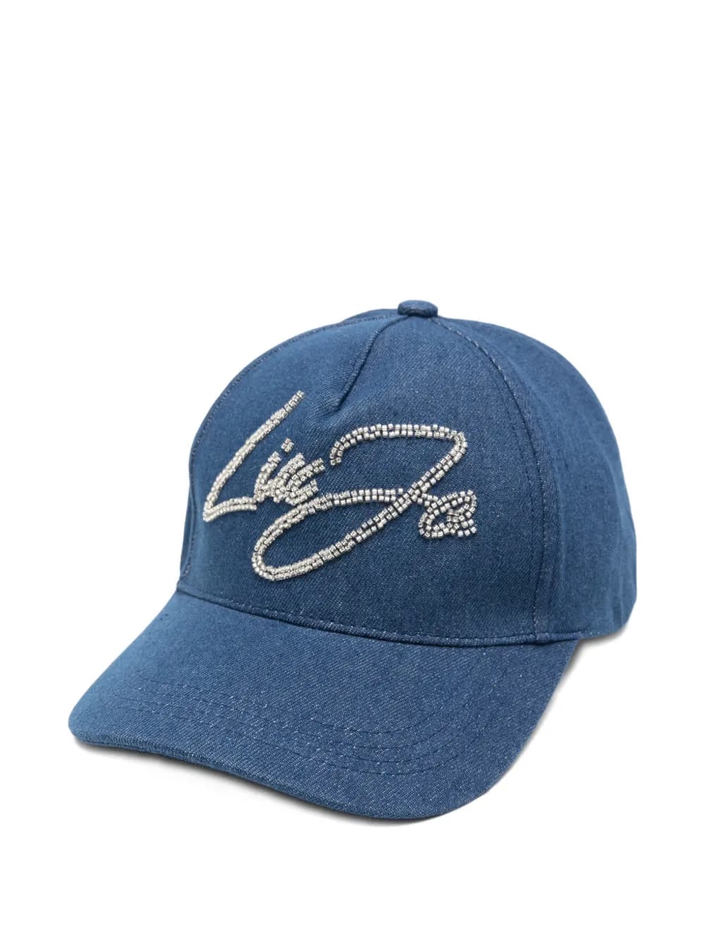 bead-embellished logo baseball cap