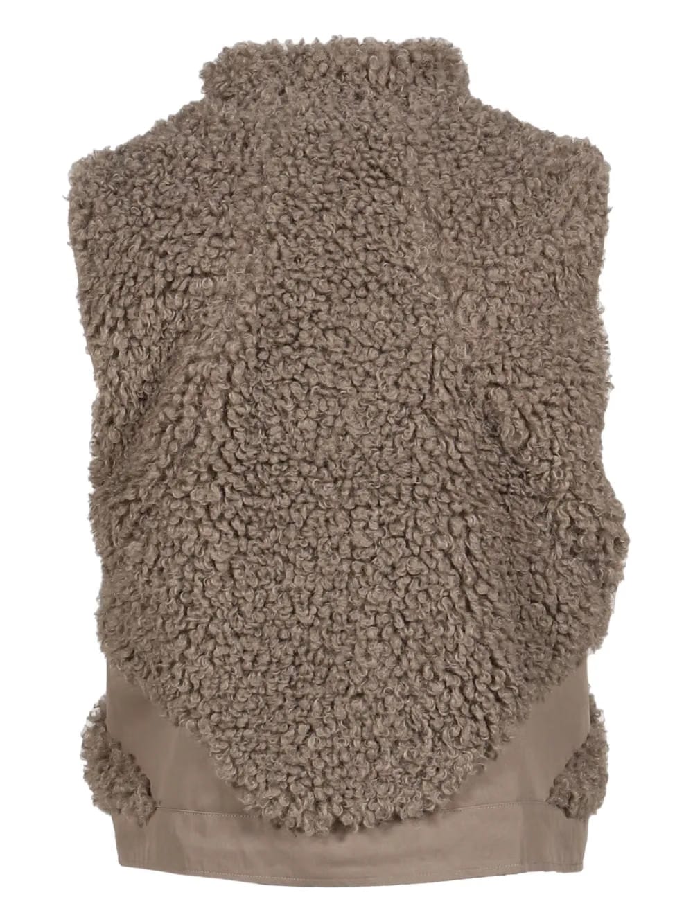 buckle-detail teddy vest