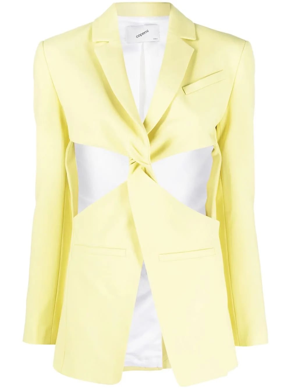 cut-out twisted blazer
