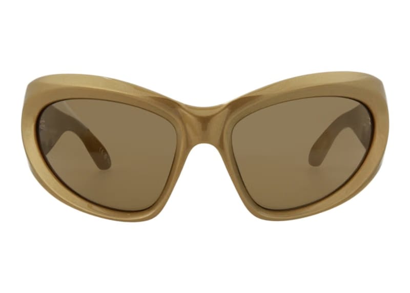 Balenciaga Shield Sunglasses Gold/Brown (BB0228S-30013403-004)