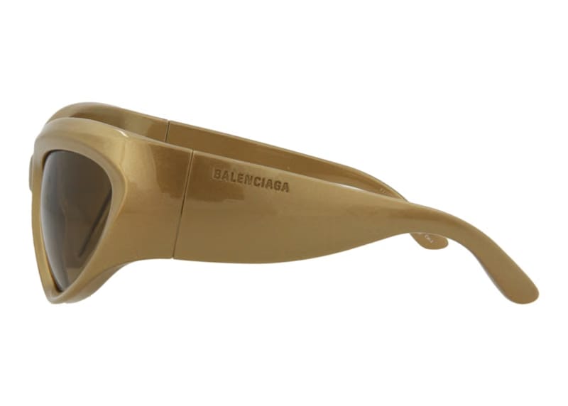 Balenciaga Shield Sunglasses Gold/Brown (BB0228S-30013403-004)