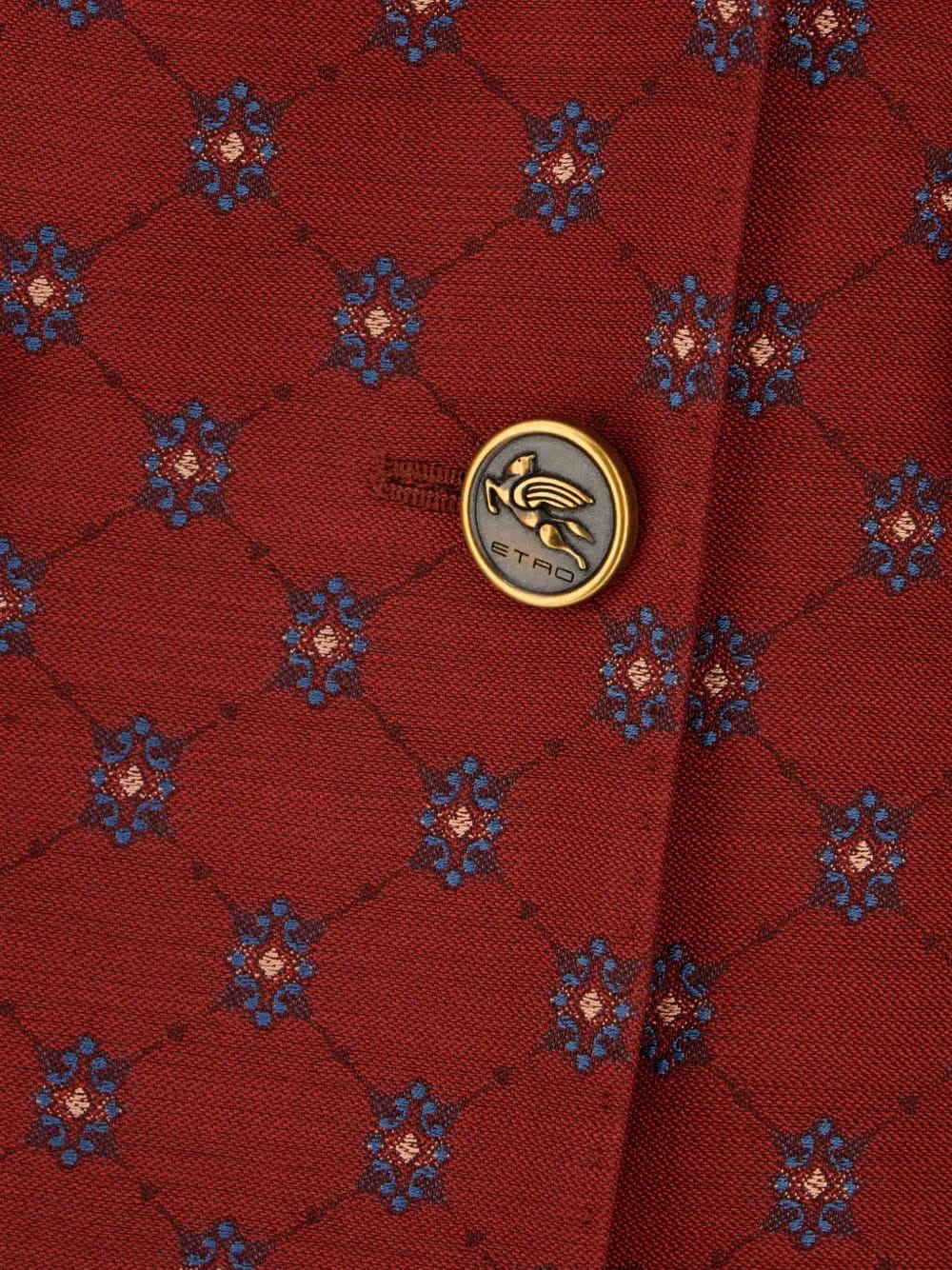 geometric-pattern double-breasted blazer