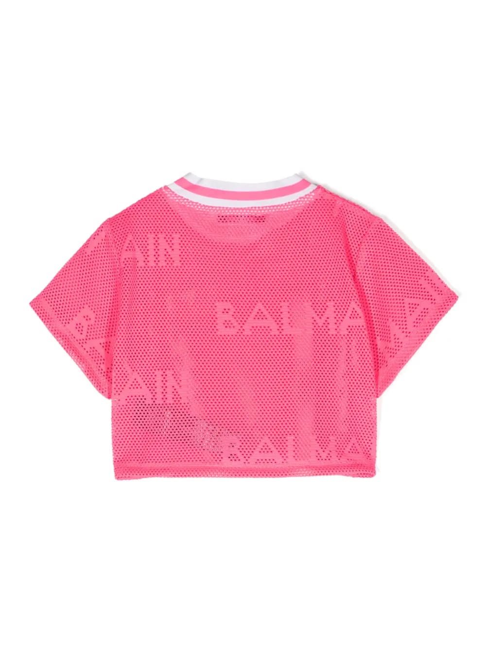 logo-patch mesh T-Shirt