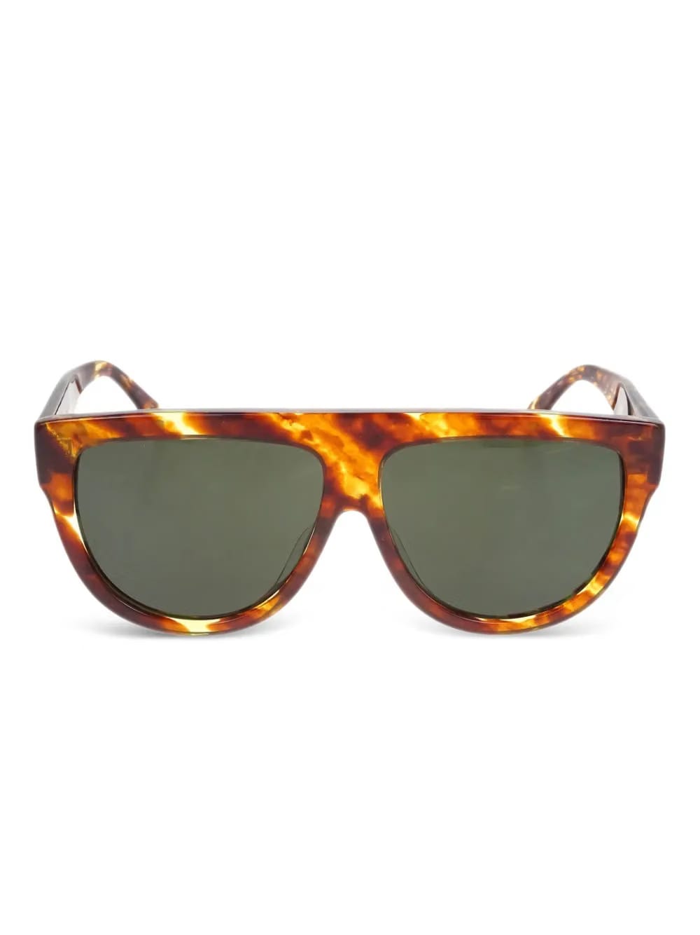 2010s tortoiseshell geometric-frame sunglasses