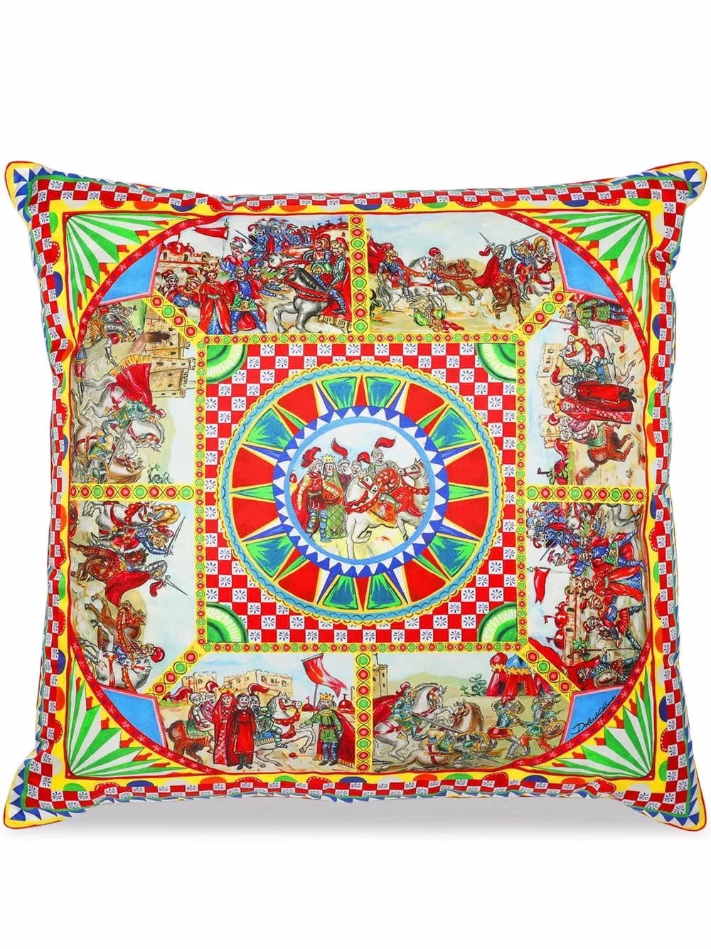 large Carretto silk cushion