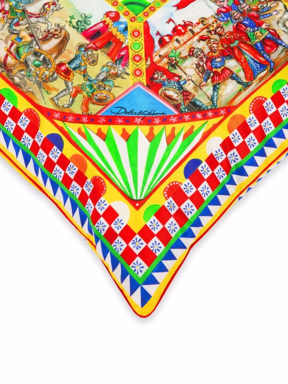 large Carretto silk cushion