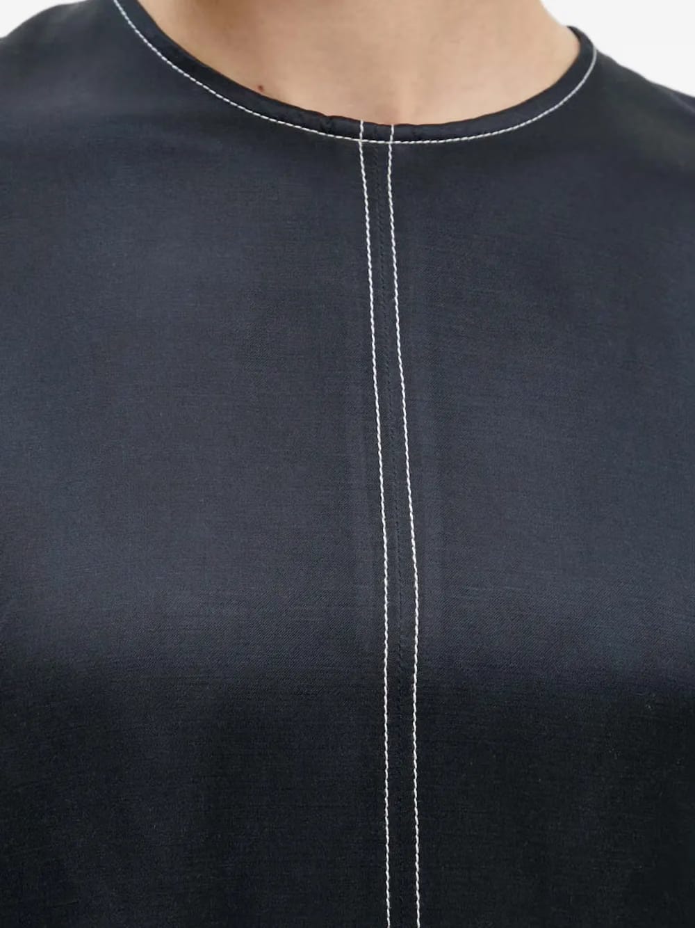 contrast-stitching top