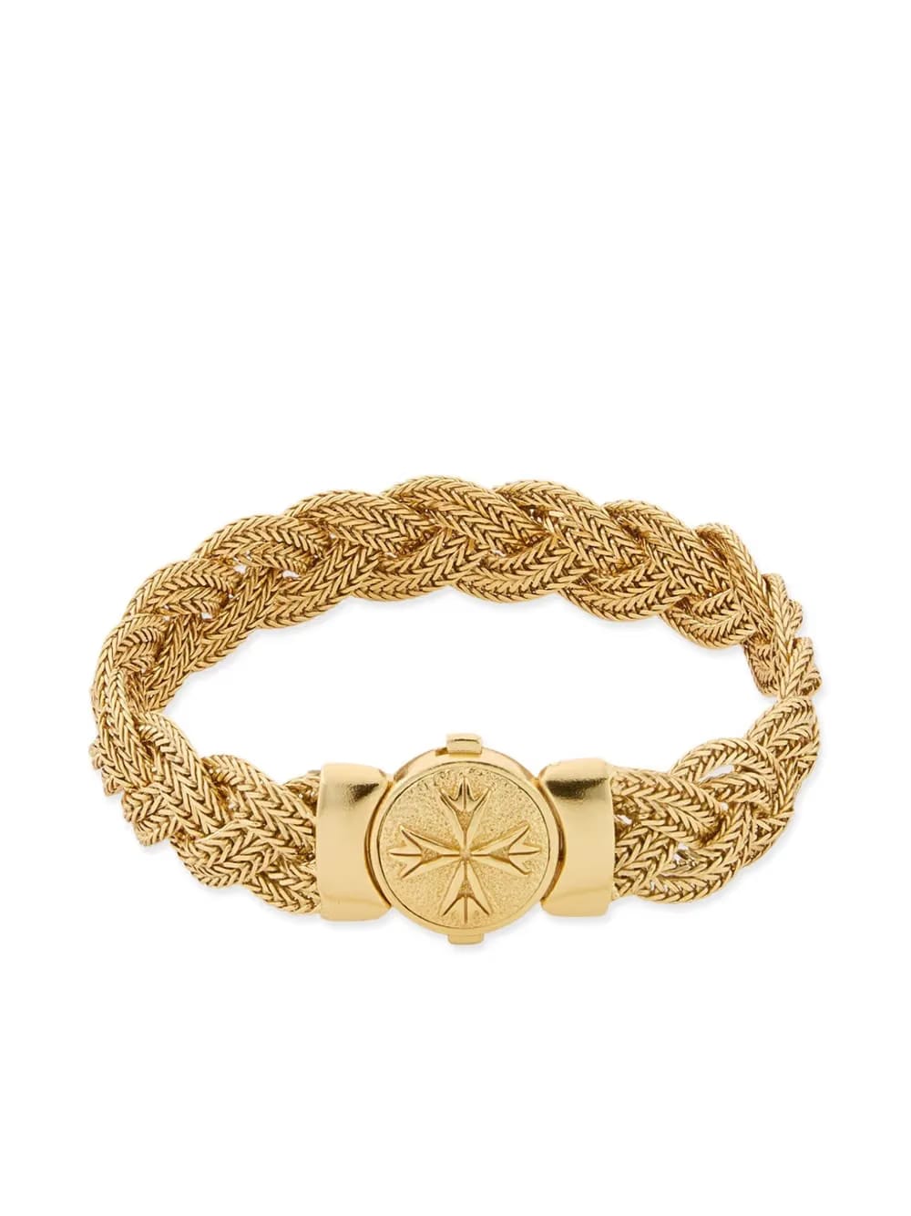 large diamond-cut flat braided bracelet