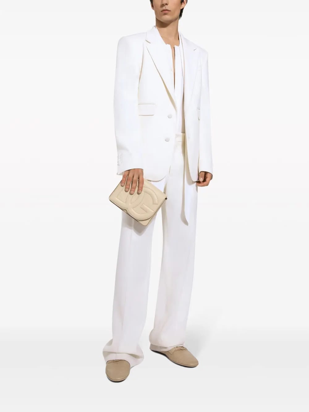 scarf-collar silk crepe shirt