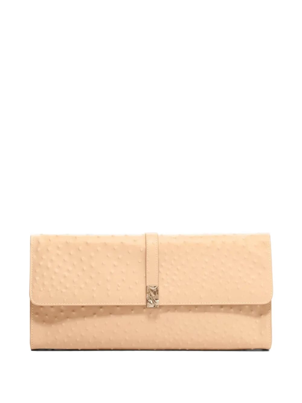 MOHINI ostrich-effect leather clutch bag