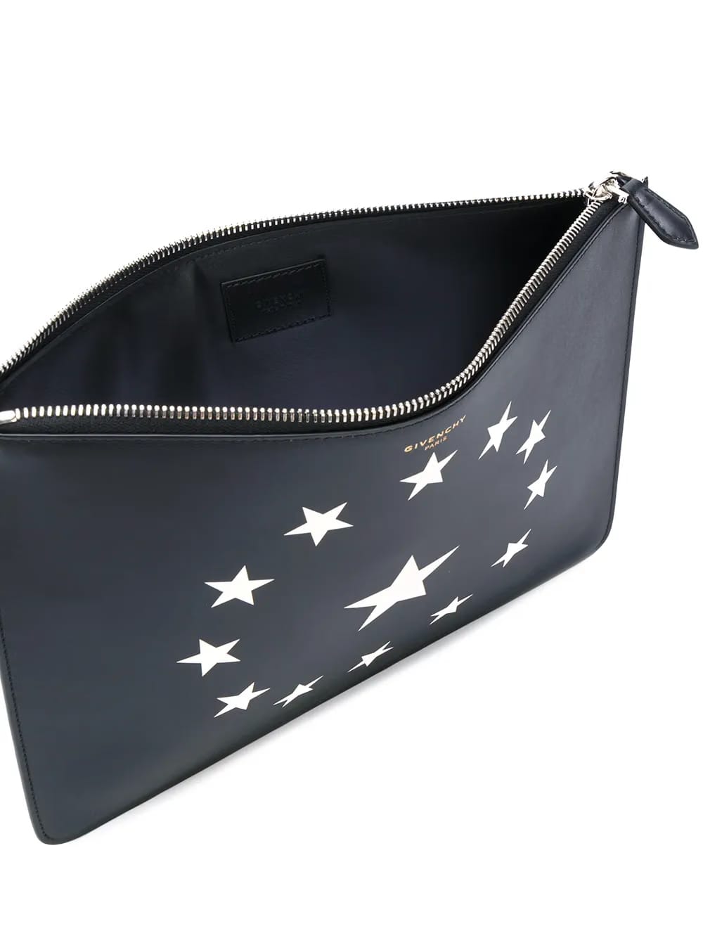 star printed clutch