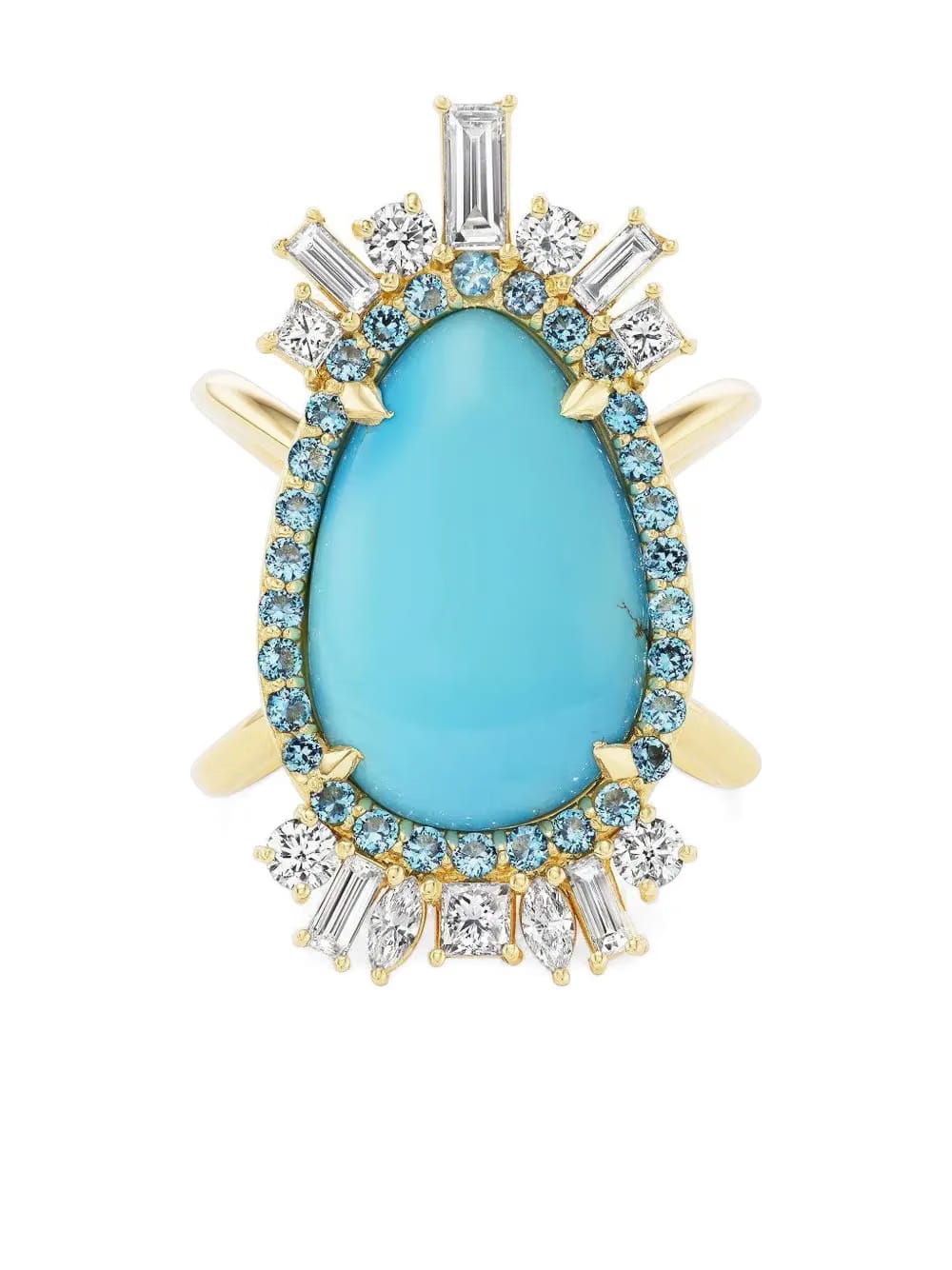 18K yellow gold Clear Skies multi-stone ring