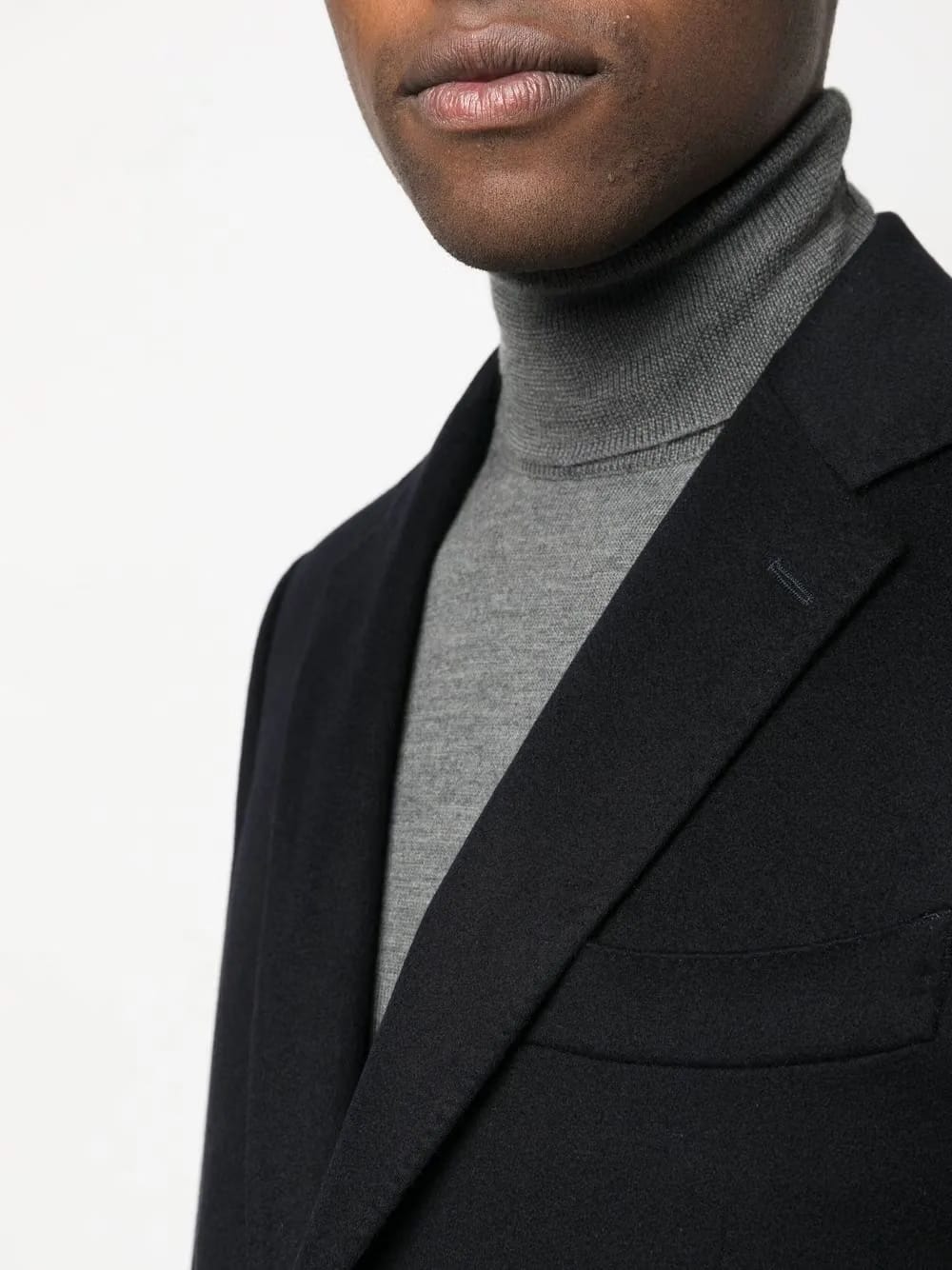 single-breasted cashmere blazer