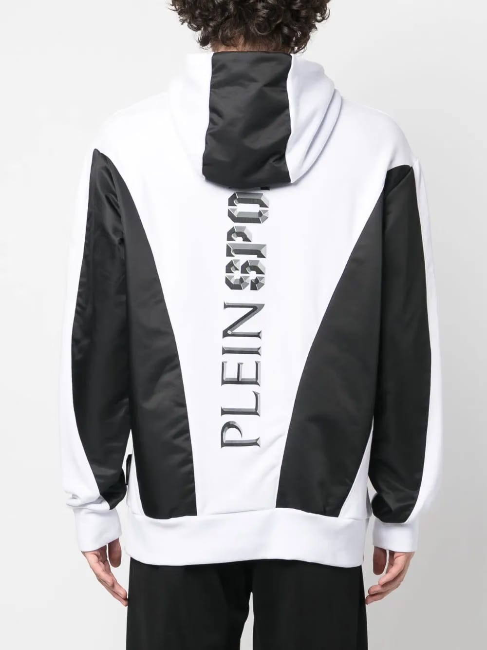 tiger-print panelled Hoodie