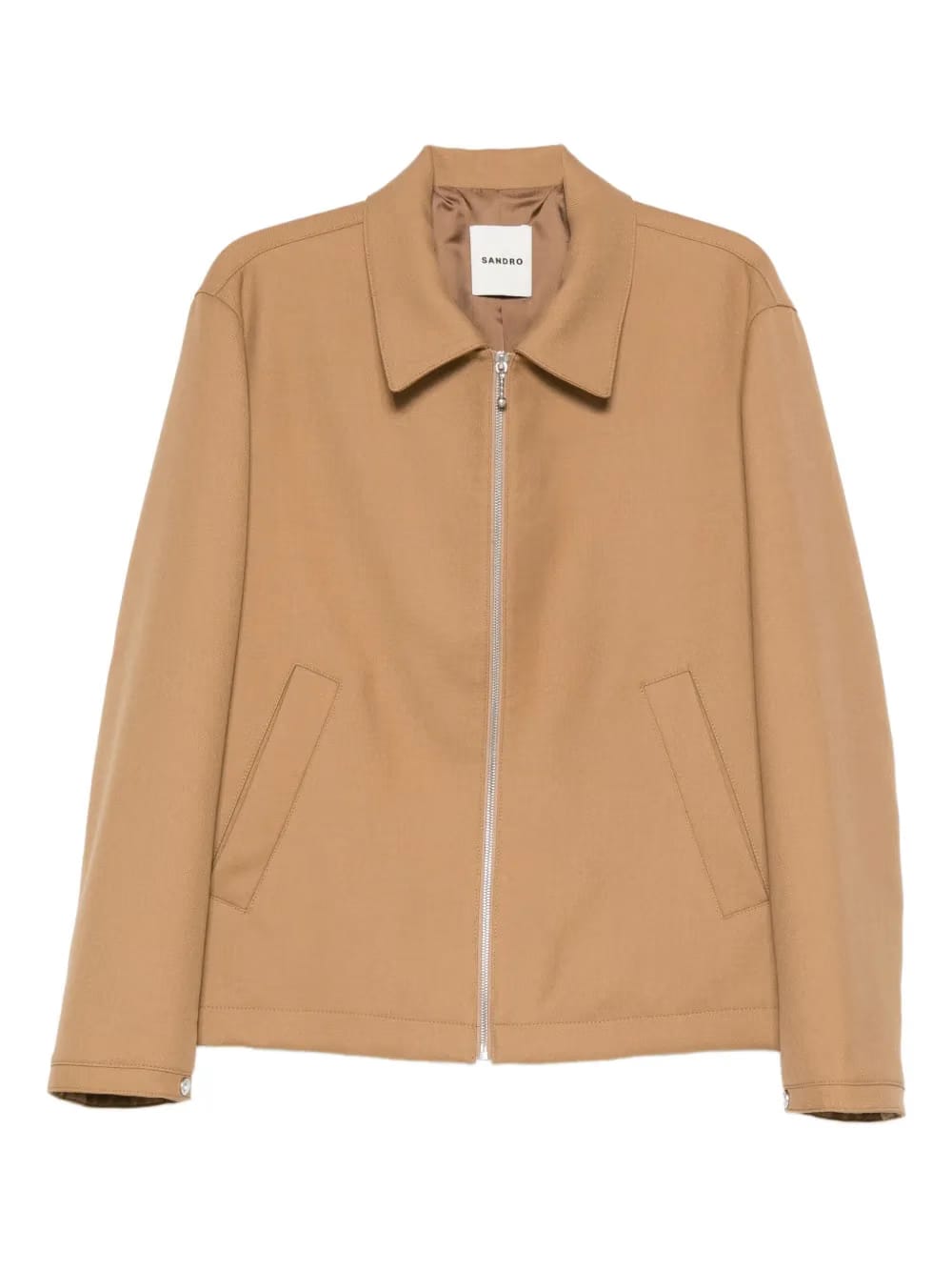 zip-fastening long-sleeves jacket