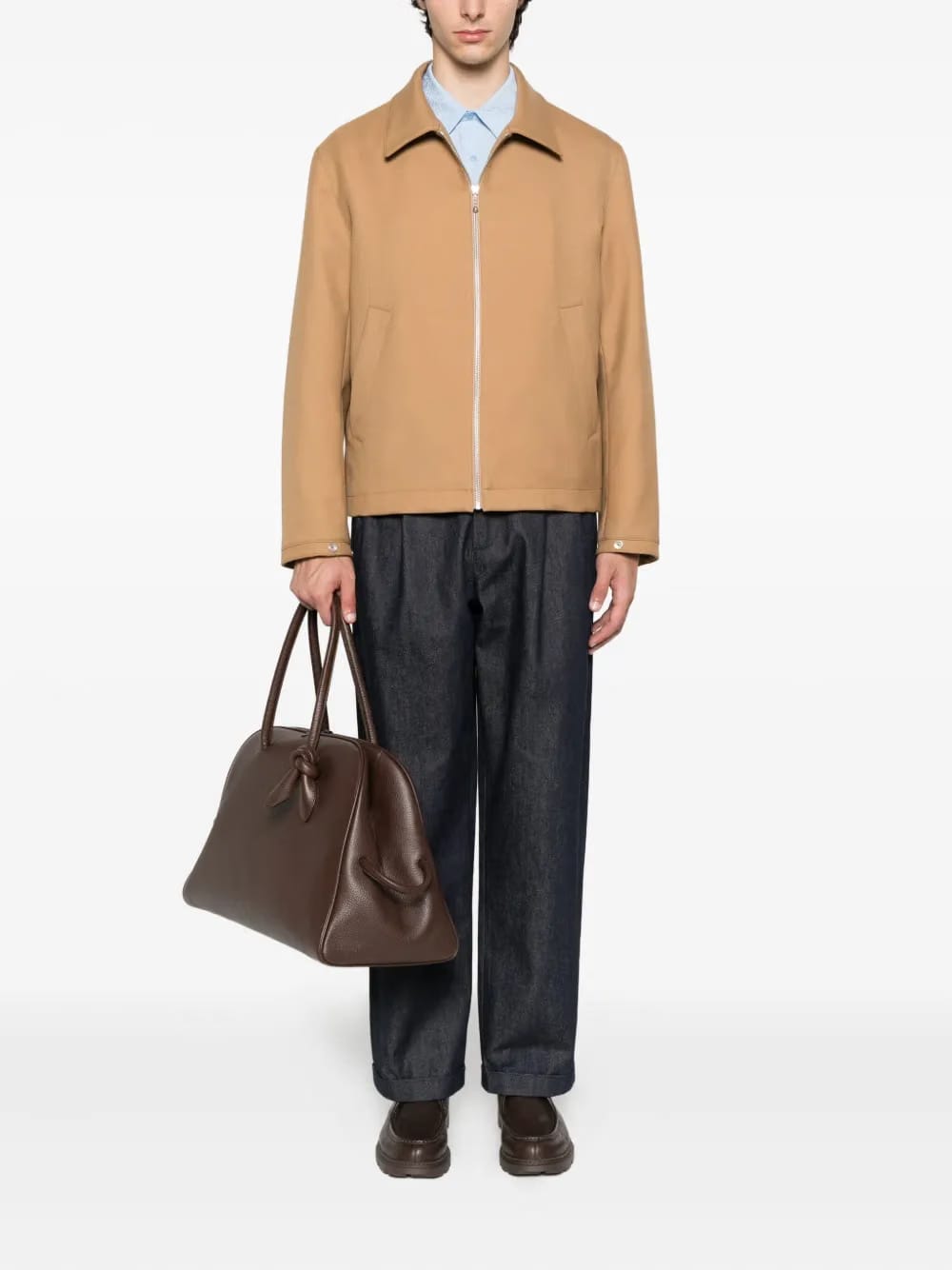 zip-fastening long-sleeves jacket