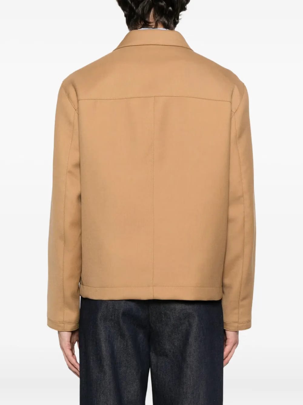 zip-fastening long-sleeves jacket