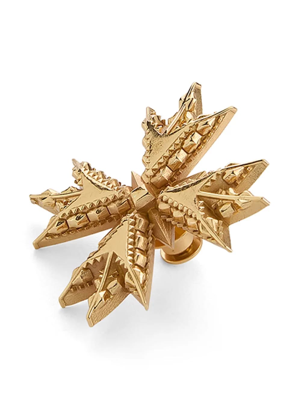 Crest gold-plated brooch