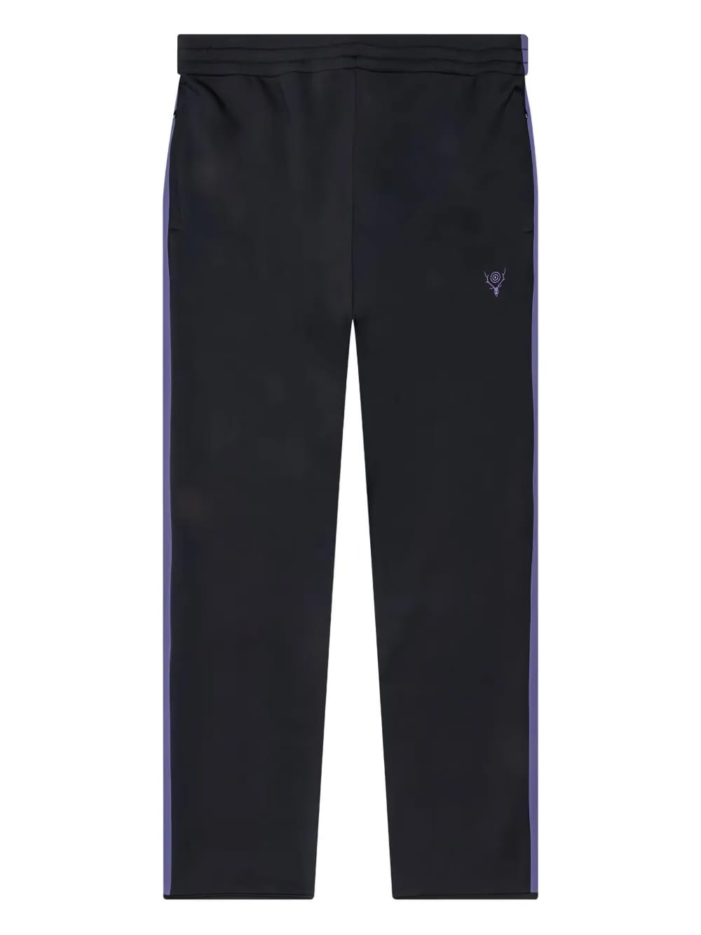 embroidered-stripe track pants