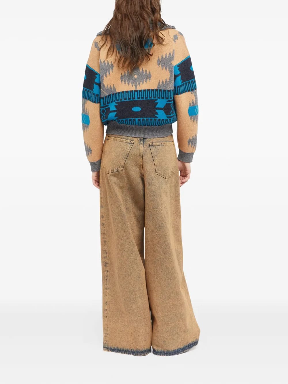 Icon jacquard fringe bomber jacket