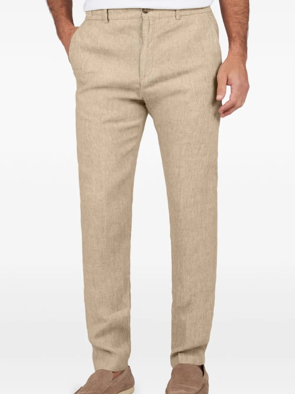 buttoned-pockets chino trousers