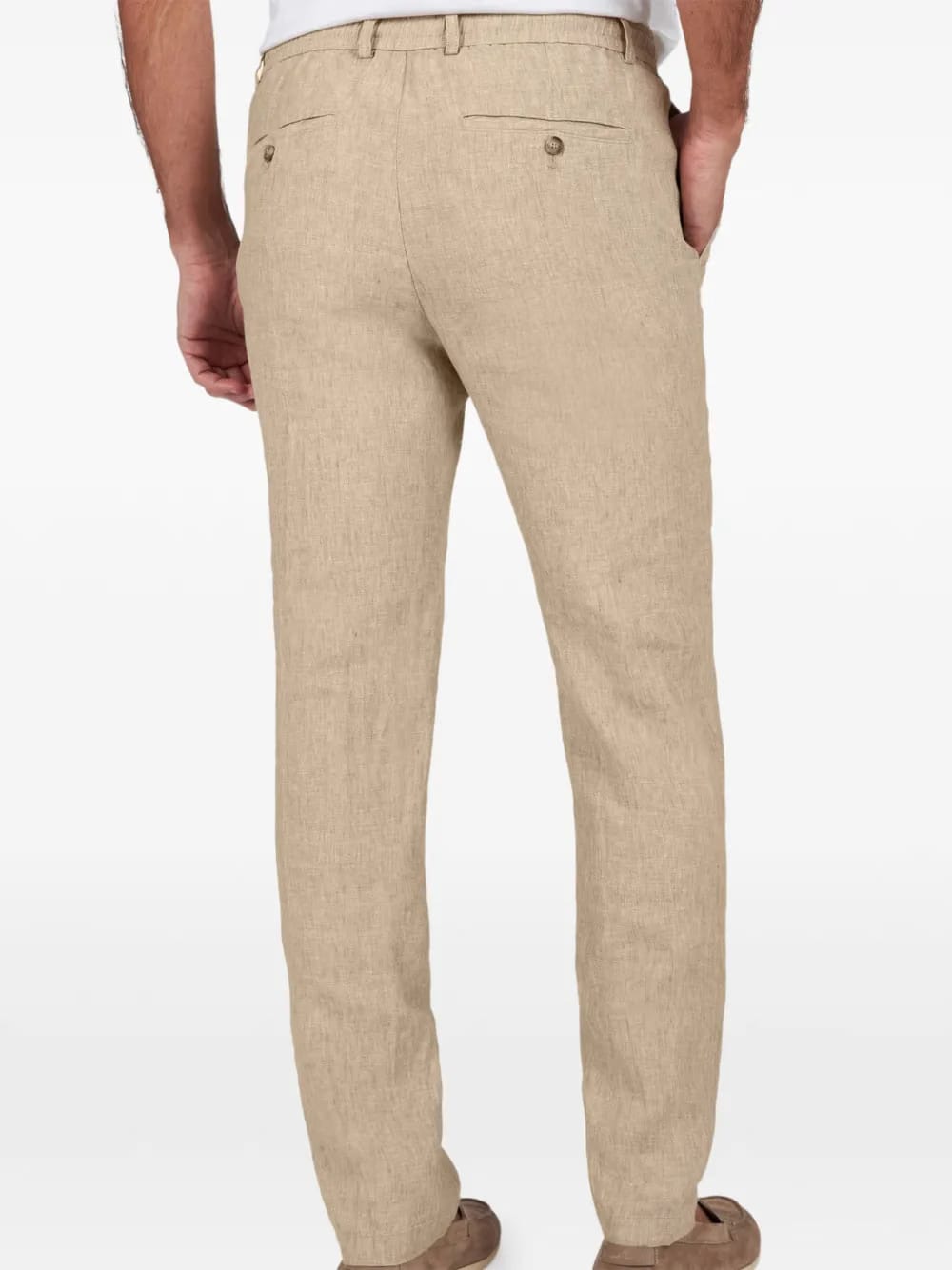buttoned-pockets chino trousers