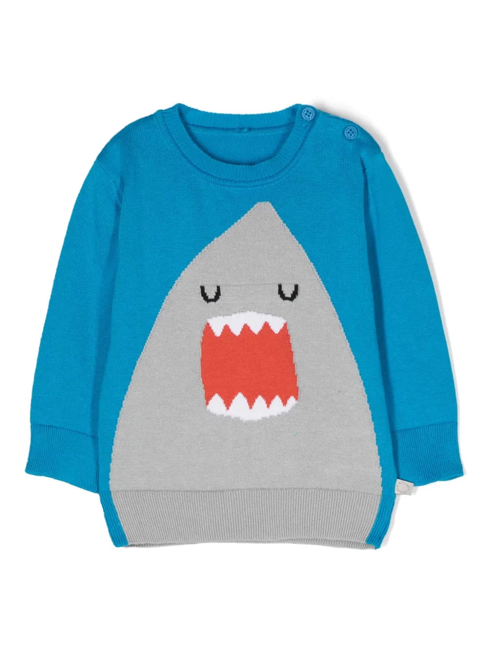 Shark-motif knitted jumper