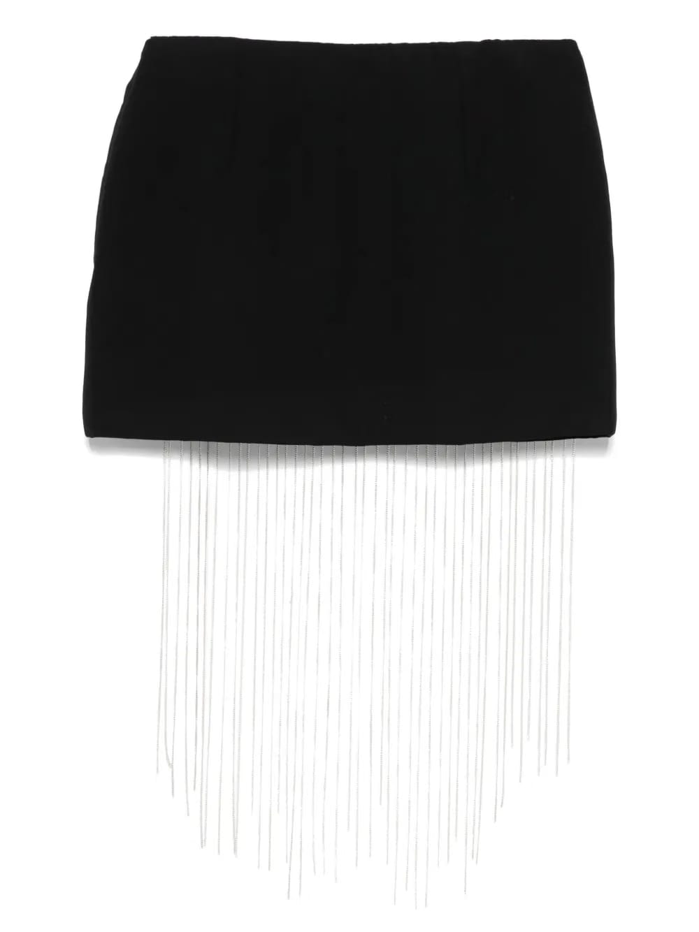 rhinestone-embellished fringe mini skirt