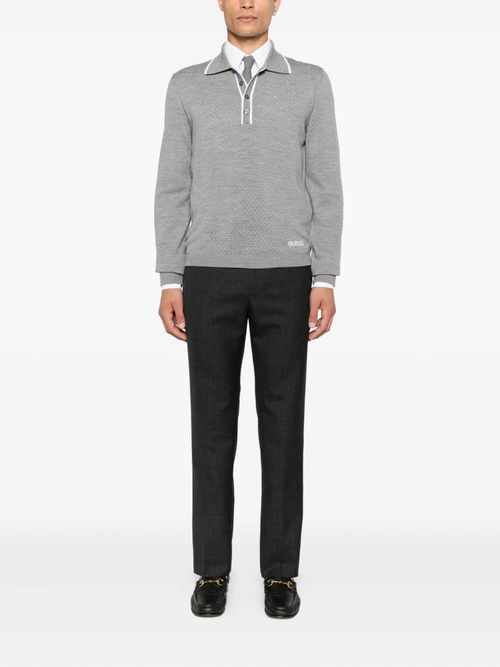 perforated polo shirt