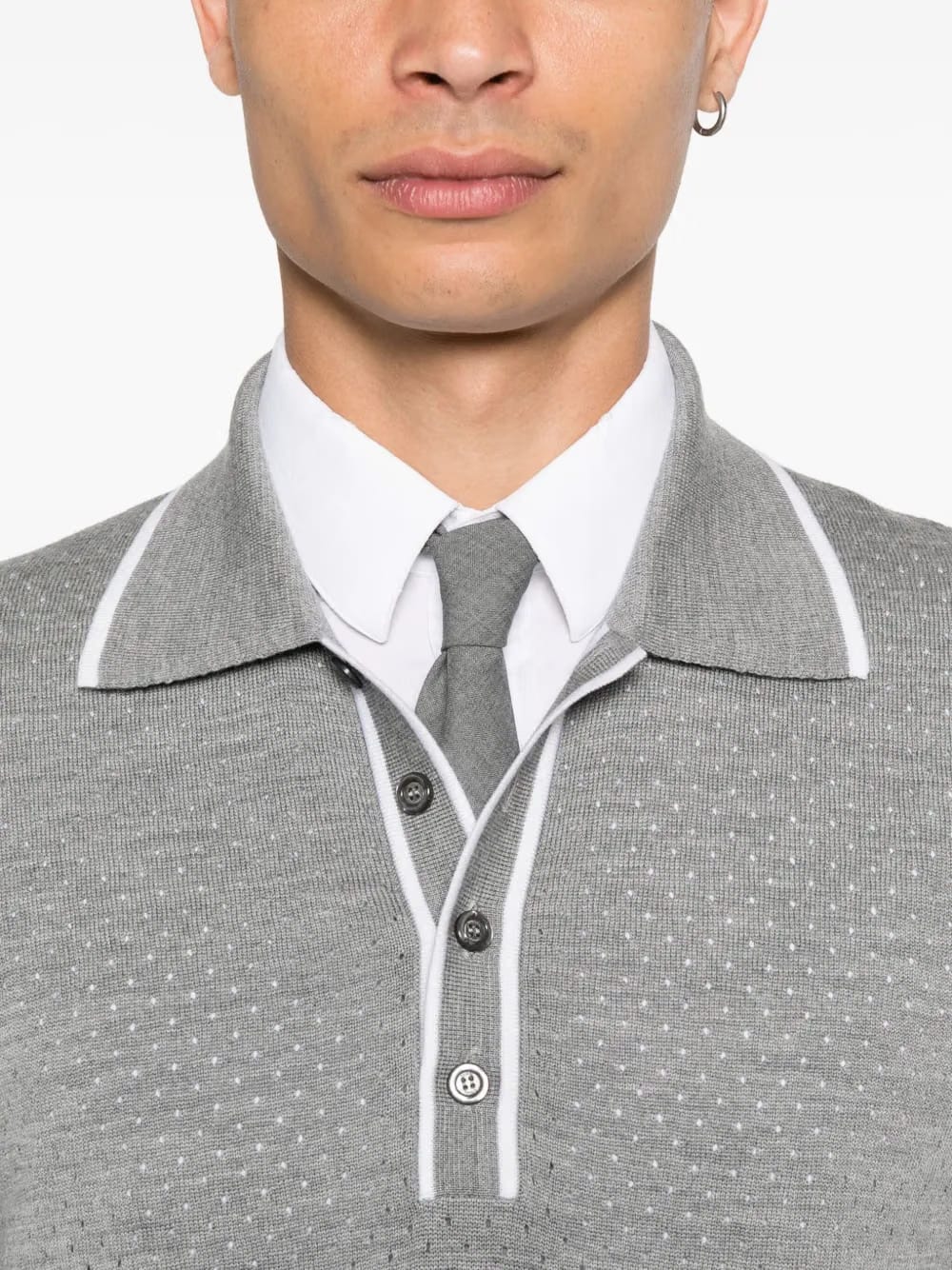 perforated polo shirt