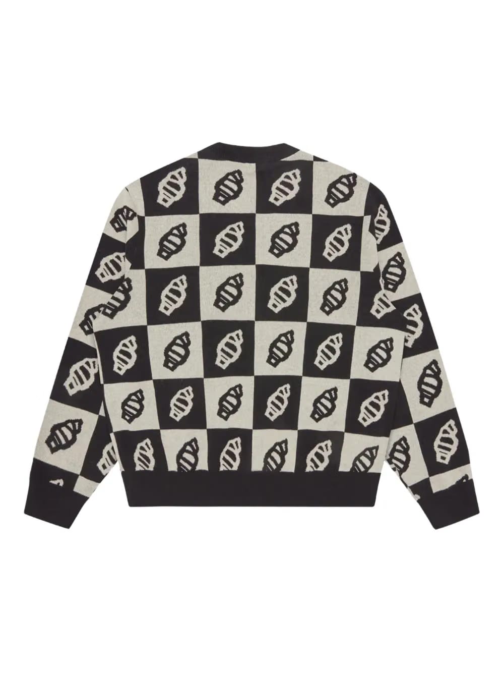 leaf-motif knitted cardigan