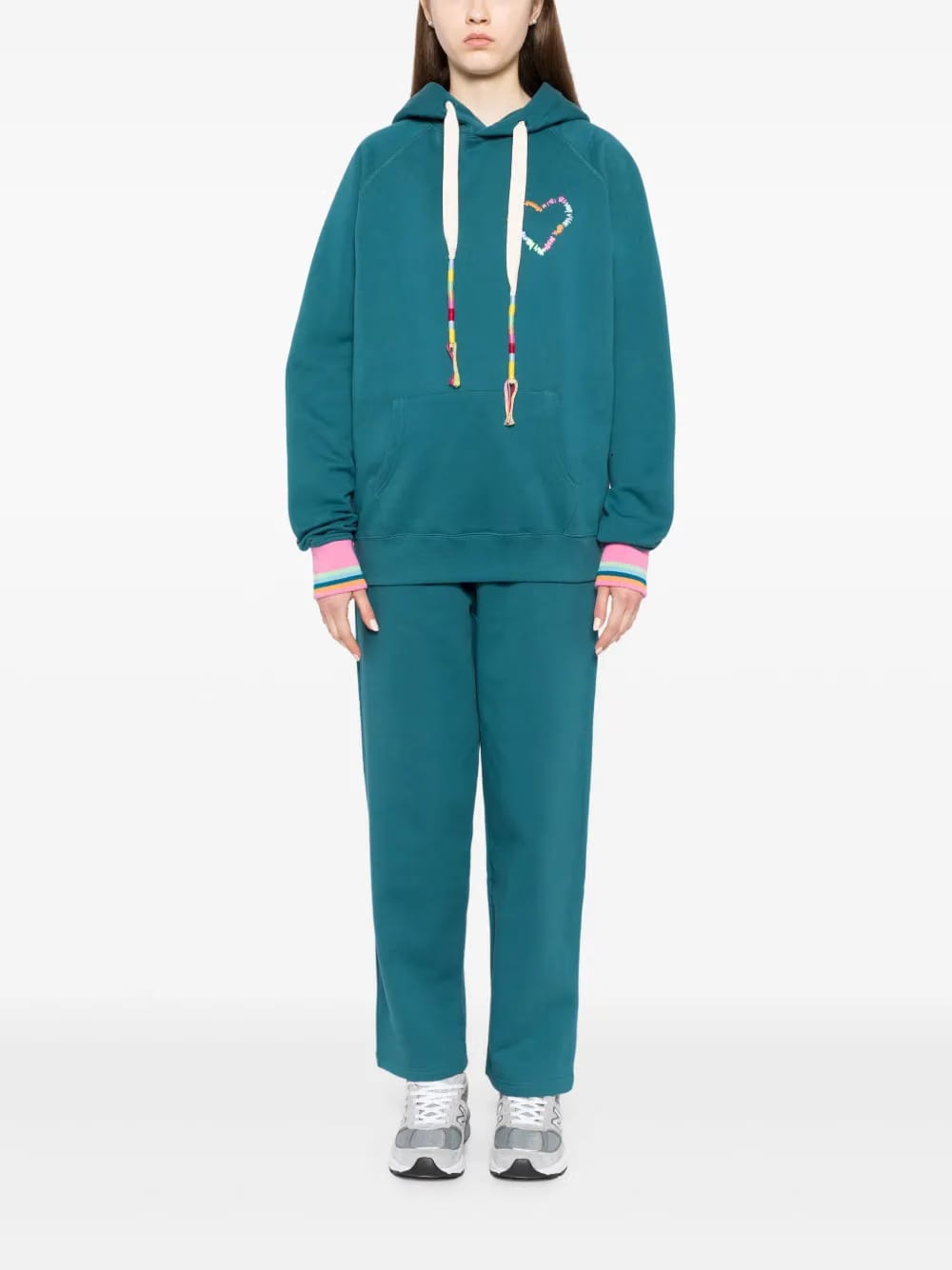 embroidered double-waistband jogger