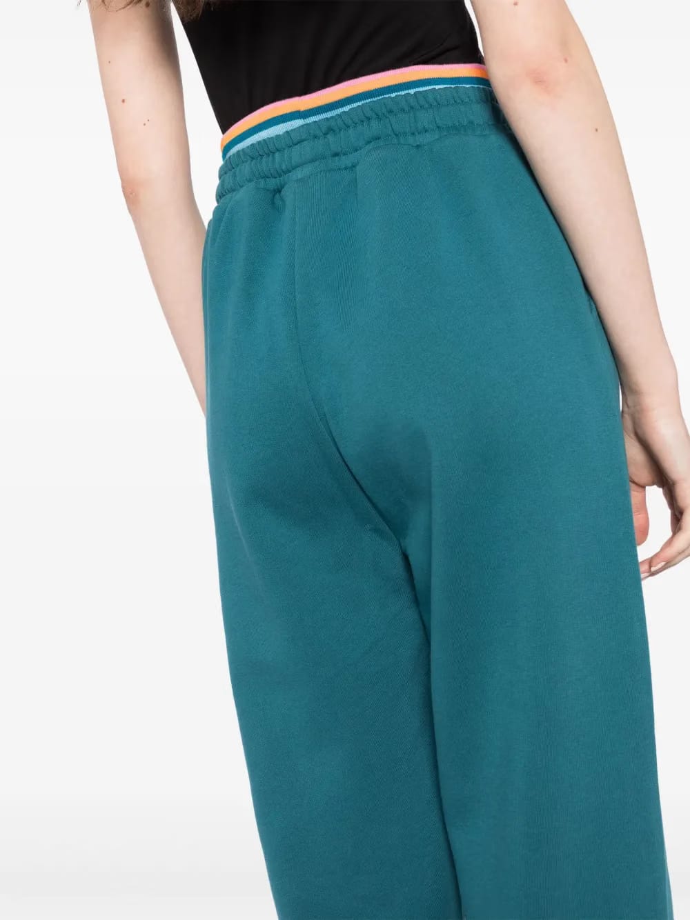 embroidered double-waistband jogger
