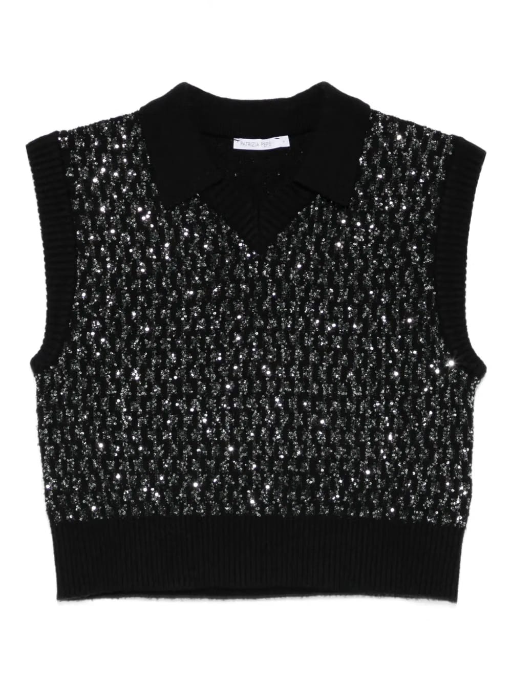 sequinned knitted top