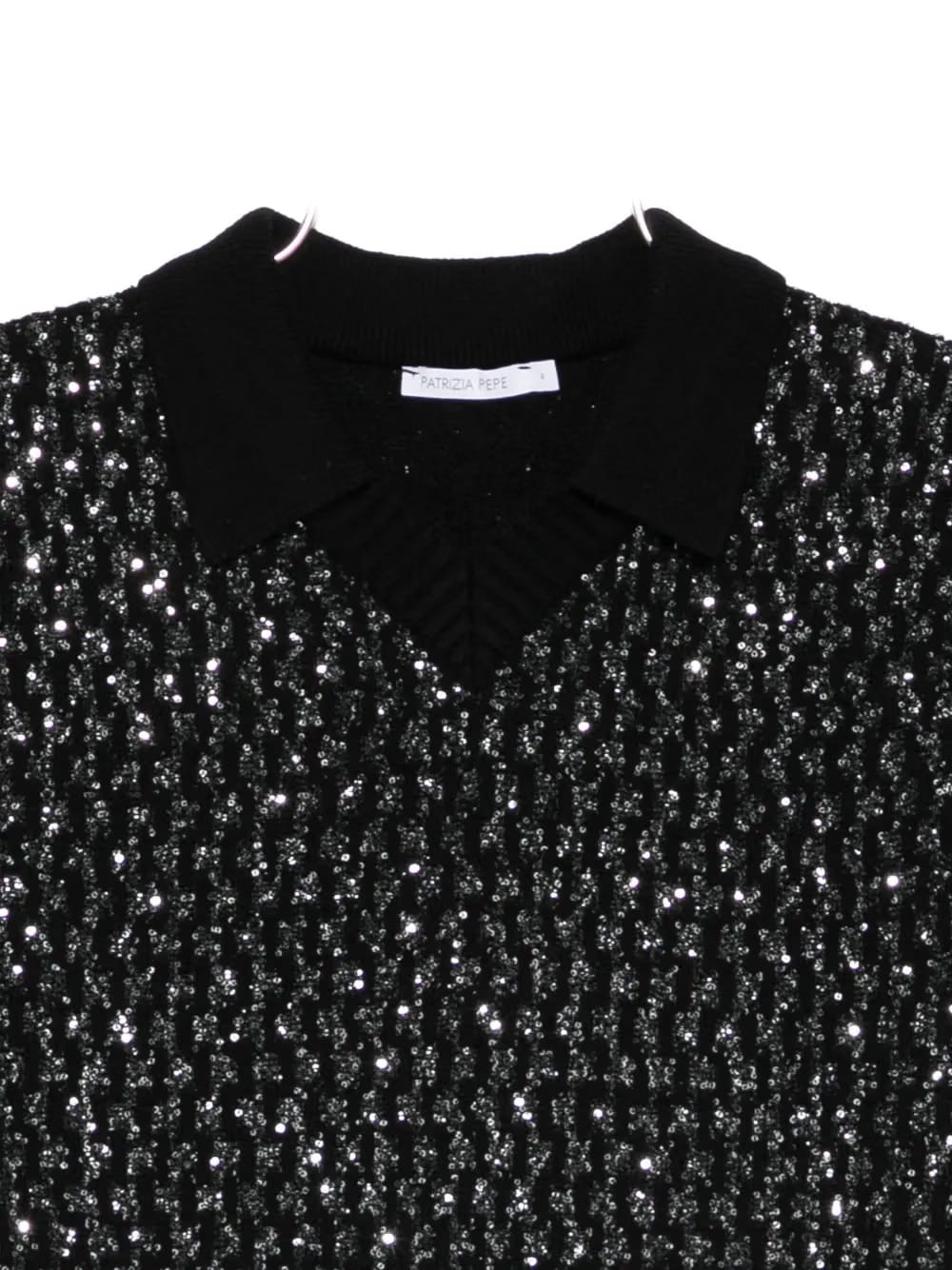 sequinned knitted top
