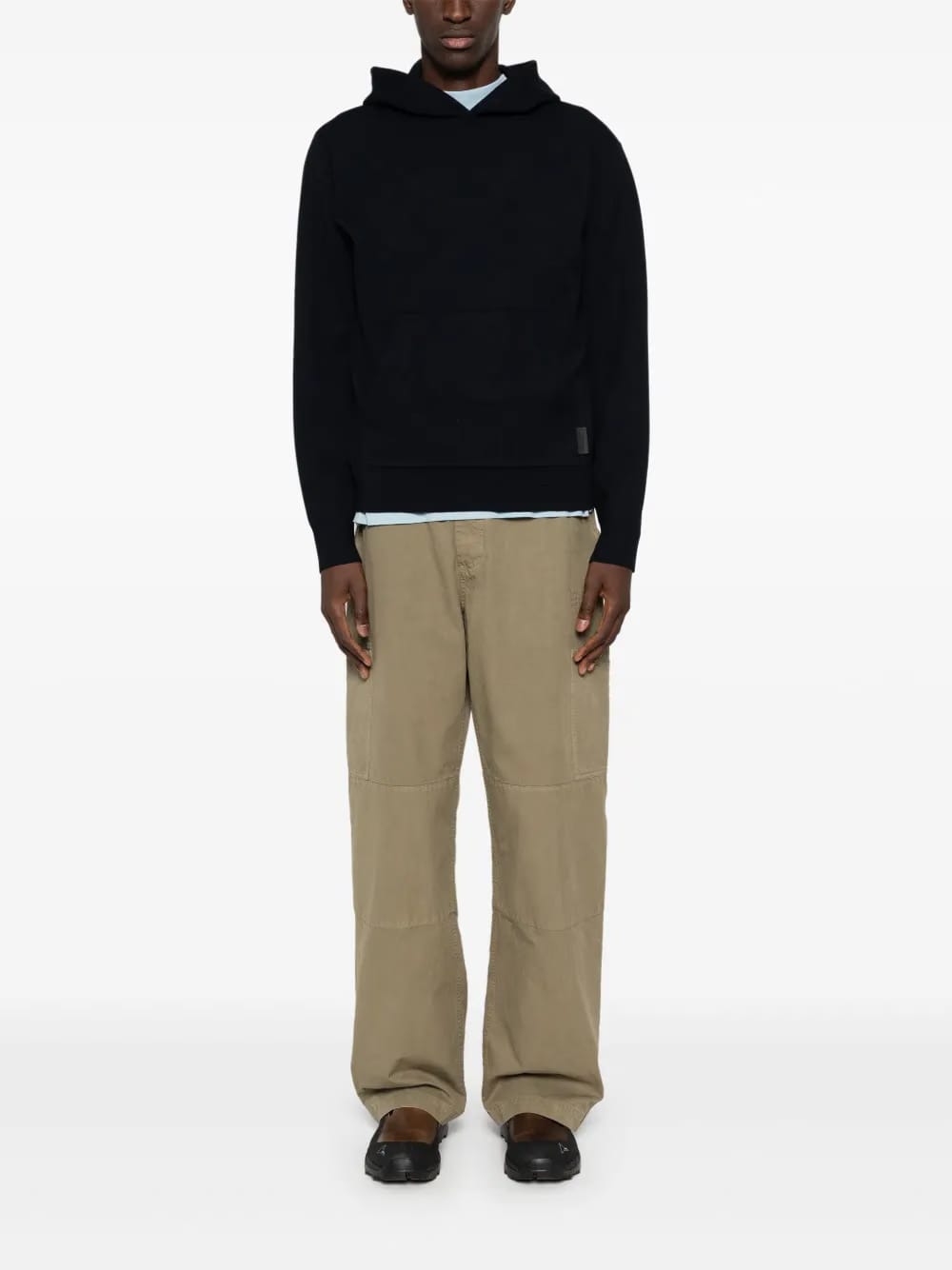 logo-tag hooded jumper