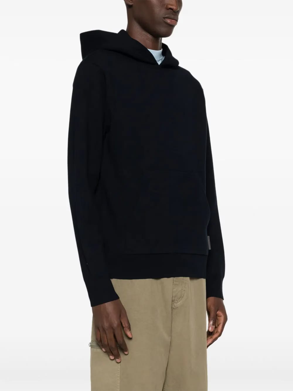 logo-tag hooded jumper