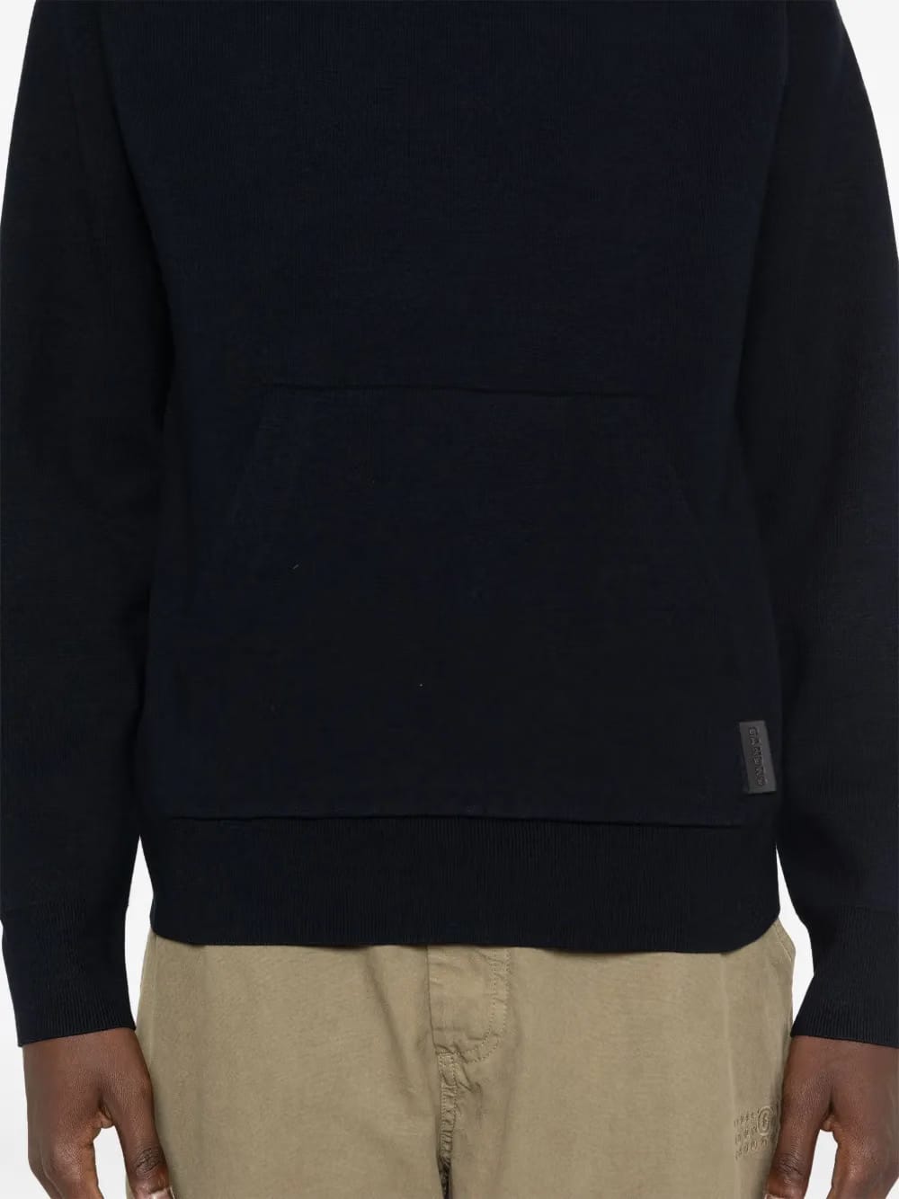 logo-tag hooded jumper