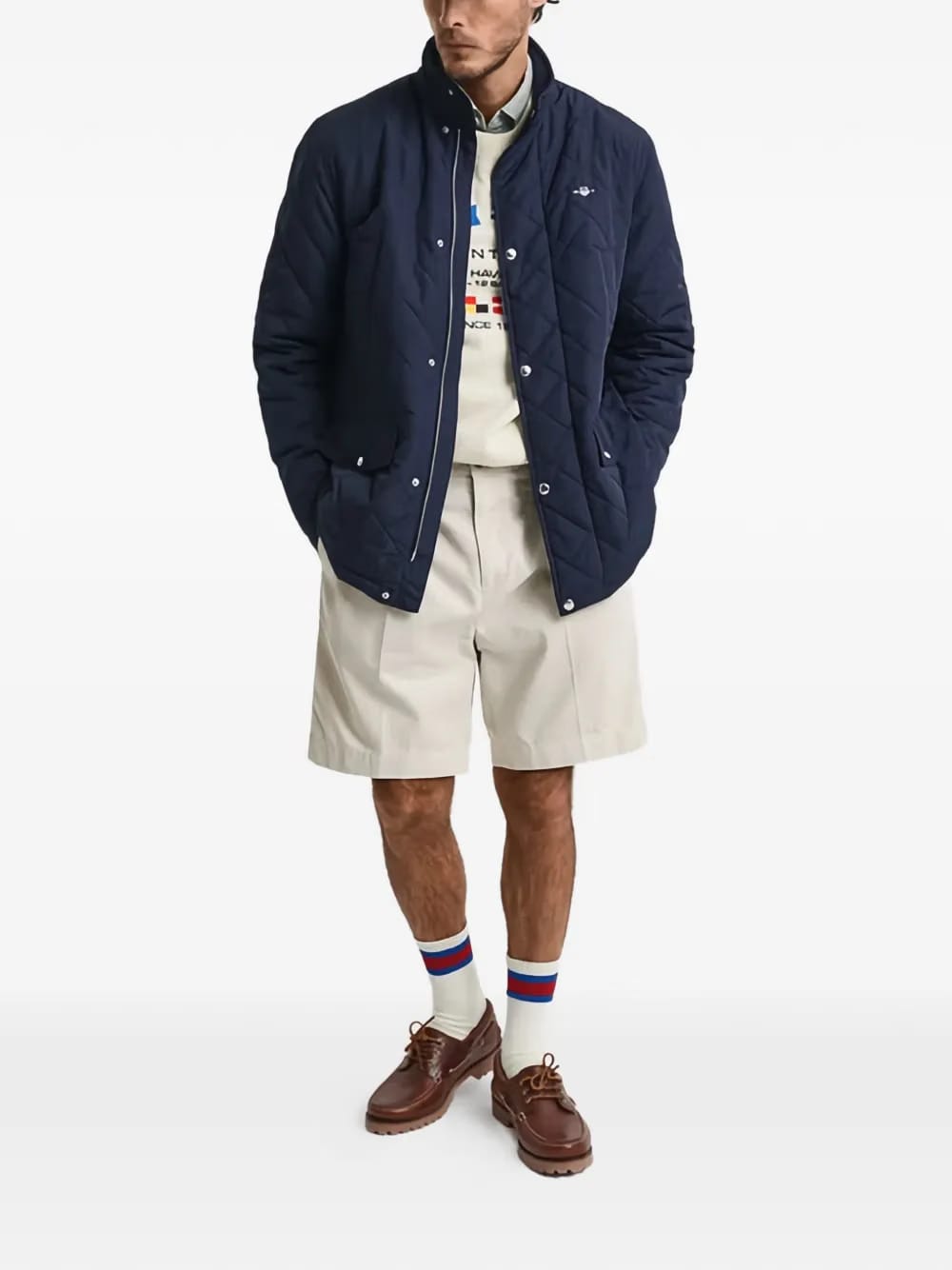 quilted windcheater jacket
