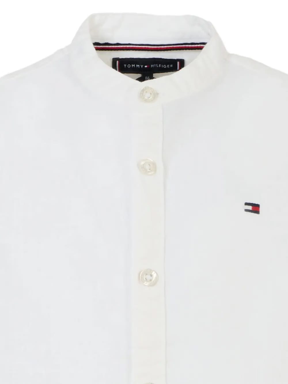 mandarin-collar long-sleeve shirt
