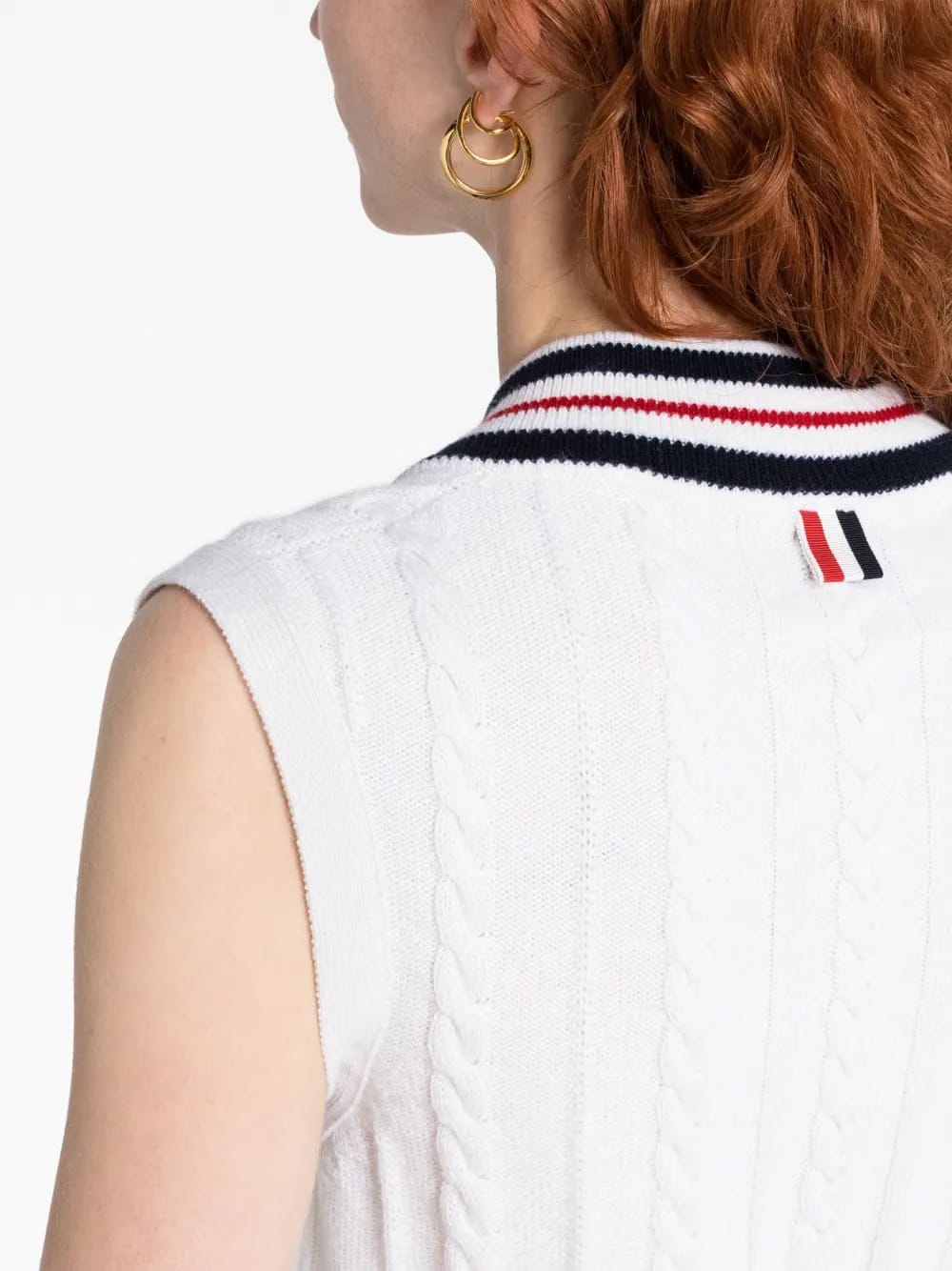 RWB-stripe cashmere top