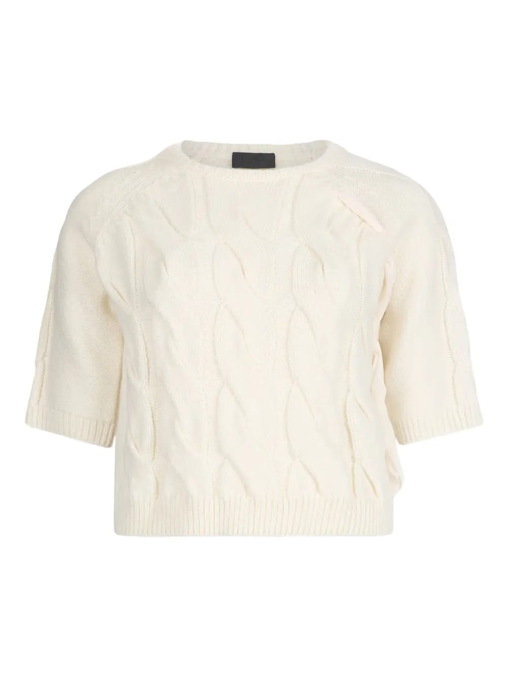 cable-knit raglan-sleeve sweater