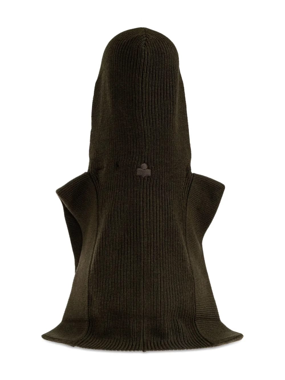 hooded ribbed wool scarf