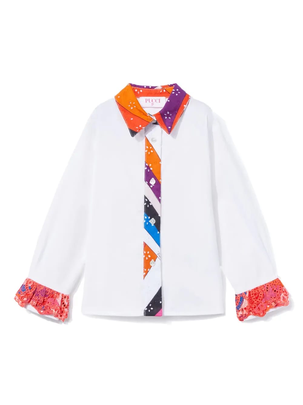 Iride-print poplin shirt