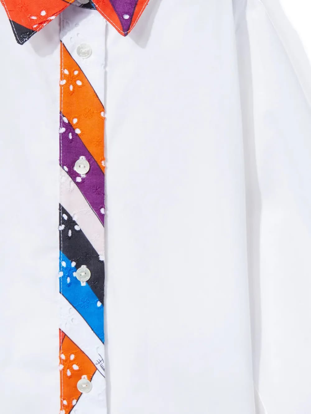 Iride-print poplin shirt