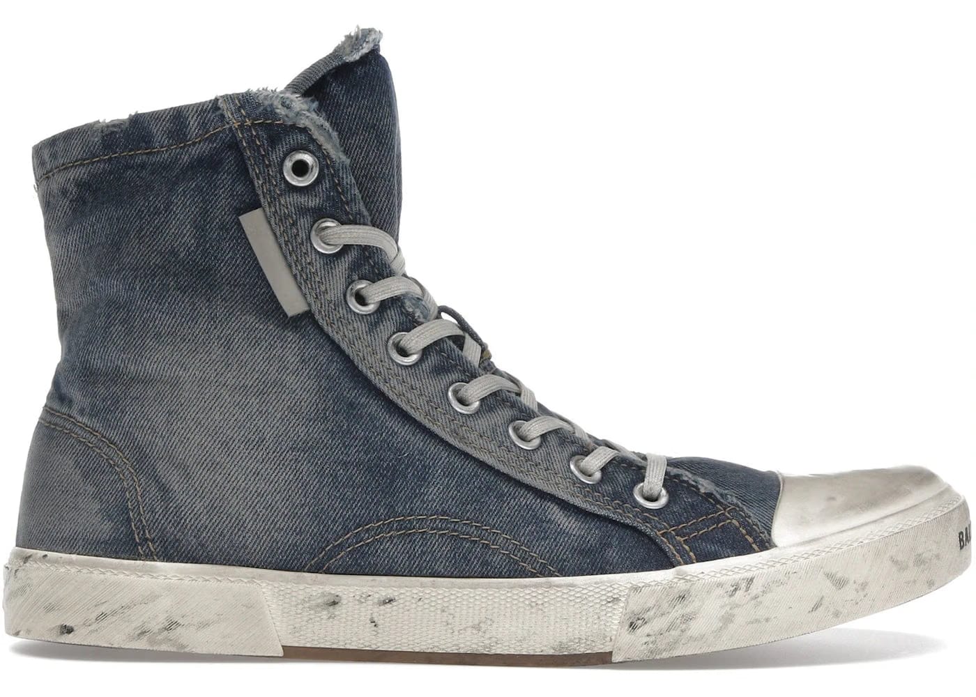 Balenciaga Paris High Top Blue Destroyed Denim